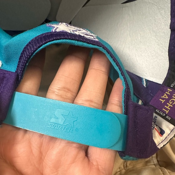 Rare Charlotte Hornets Starter NBA Fireball/Splash SnapBack Hat - Picture 8 of 9